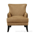 Wholesale Nail Head Light Brown PU Chair